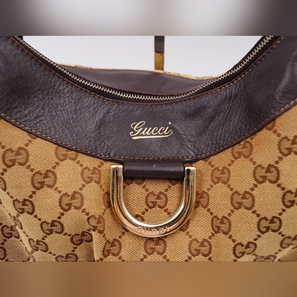 AT26❤️ Gucci GG Canvas Abbey D-Ring Hobo Handbag - Picture 2 of 13
